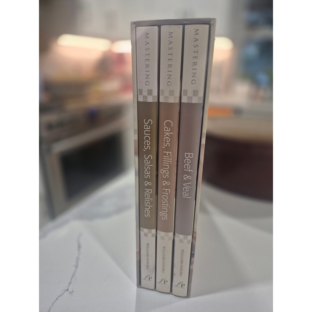 Williams-Sonoma Mastering Cookbook Set 3 Books Beef Cakes Sauces Hardcover